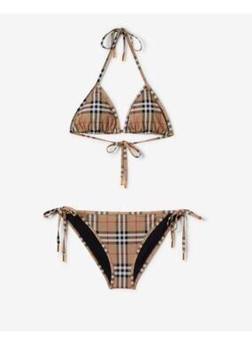 Burberry Check Bikini Size Medium NWOT
